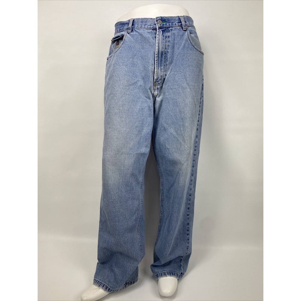 Tommy‎ Hilfiger  Denim Jeans Size 36 x 32 Coin Emblem Vintage Men's Light Wash